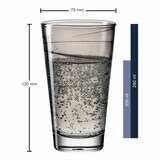 thumbnail of Leonardo Trinkglas Vario Struttura, Becher, Wasserglas, Kalk-Natron Glas, anthrazit, 280 ml, 026830