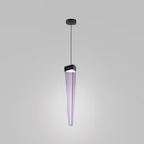 thumbnail of Candeeiro suspenso LED Stalactite 12W 2700K na cor ametista com estrutura em níquel preto polido, design moderno e cenográfico, altura regulável.
