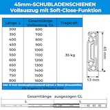 thumbnail of Schubladenschienen 4 STÜCK VOLLAUSZUG mit Selbsteinzug 350mm Softclosing Rollenauszug