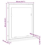 thumbnail of vidaXL Badezimmer Spiegel mit Regal Schwarz 50 x 12 x 60 cm
