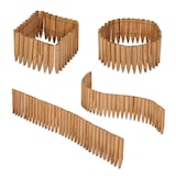 thumbnail of Relaxdays Rasenkante Holz, Beetbegrenzung, HBT: 20x120x2 cm, flexibler Steckzaun, Umrandung für Beet oder Rasen, natur