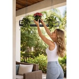thumbnail of FLOWERS 115 cm PRETO (NERO) Prateleira de Teto Suspensa com Correntes, Ideal como Suporte para Flores, Design de Casa Yelloo
