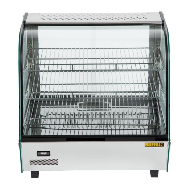 Vitrine inox chauffante 120 Litres de comptoir 1100 W, 220 V - MONO