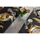 thumbnail of Tischläufer silber aus Pailletten 3 m x 19 cm