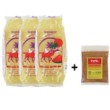 thumbnail of Semoule de blé dur de qualité supérieure 1KG - Grain de taille Moyenne - Epices pour couscous offertes - Marque Légumor 3 sachets + Epices