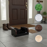 thumbnail of Relaxdays Schuhabstreifer mit Rundum-Bürsten, Fußabtreter Außenbereich, robuste Borsten, Bodenbefestigung, schwarz/braun