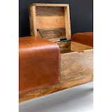 thumbnail of WOHNLING Sitzbank Turnbock Braun 120 cm Leder Springbock Klappfach Turnhocker