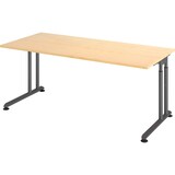 thumbnail of Schreibtisch C-Fuß 180x80cm Ahorn/Graphit