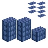 thumbnail of PROREGAL 10x VDA KLT Kleinladungsträger mit Verbundboden & Auflagedeckel | HxBxT 28x40x60cm | 48 Liter | KLT