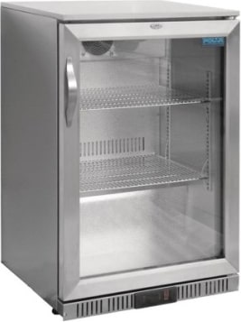Polar Serie G Edelstahl Barkühlschrank mit Klapptür 138L