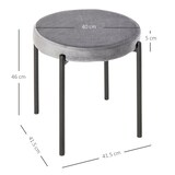 thumbnail of Esszimmerhocker 4er Set stapelbar Dark Grau 42x42x46 cm gepolsterter Sitz in Samtoptik mit Stahlgestell und Bodenschonern für Küche