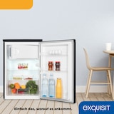 thumbnail of Exquisit Kühlschrank mit Gefrierfach, 107 Liter, 4-Sterne-Gefrierfach, Kompakt, klein, KS15-4-051C inoxlook-az