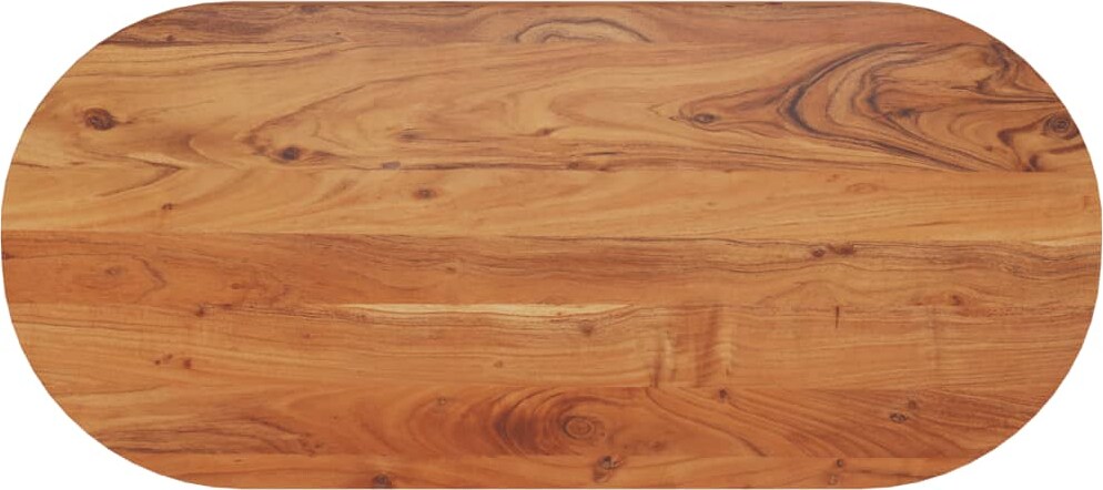 vidaXL Tischplatte 110x50x3,8 cm Oval Massivholz Akazie