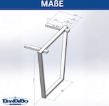 thumbnail of DanDiBo 2x Tischbeine Metall Schwarz 72 x 72 cm Tischgestell Höhenverstellbar 96668 Tischfüße Möbelfüße Tischkufen Esstisch Beine