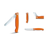 thumbnail of Victorinox swiss classic, coltello arancio pieghevole per verdure, tascabile lama dentata