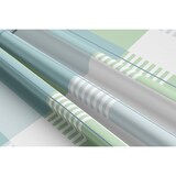 thumbnail of Feinbiber Bettwäsche Set 200x200 cm 80x80 cm Grün Blau Gestreift Temperaturausgleichend Pflegeleicht Reißverschluss