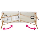 thumbnail of 2-Zonen Massageliege-Set 7,5cm Polsterung + Rollen + Tascheweiß