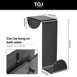 thumbnail of TOJ Living Ganci da porta – set da 8 – acciaio inox – argento – sopra porta – portata 5 kg