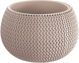 thumbnail of Blumentopf mocca taupe Strickmuster Pflanztopf Pflanzkübel Blumenkübel Übertopf Taupe