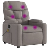 thumbnail of vidaXL Massagesessel Taupe Stoff