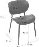 thumbnail of 2er-Set Esszimmerstuhl HWC-O45, Stuhl, Bugholz Kunstleder 280g/m² Öko-Tex FSC® ~ natur, schwarz