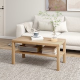thumbnail of HOMCOM Tavolino da Salotto Rettangolare con Ripiano Legno Naturale