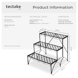 thumbnail of tectake Etagère pour plantes droite 3 niveaux - noir - 401711
