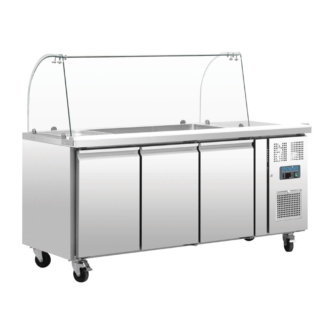 Polar Serie U 3-Türige Gn-Saladette Mit Schutzhaube
