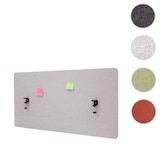 thumbnail of Akustik-Tischtrennwand | HxBxT 60x65x2 cm | doppelwandig Stoff Braun-Grau | Büro-Sichtschutz Schreibtisch Pinnwand