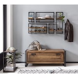 thumbnail of SIT Möbel Schoenenkast | 1 klep | Acacia natuur | Oud metaal antiek zwart | B 130 x D 40 x H 50 cm | 09258-01 | Serie PANAMA