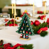thumbnail of WellHome - Weihnachtsbaumfigur aus MDF mit grüner Dekoration, Höhe 29 cm.