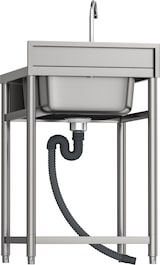 thumbnail of Gasfrit - Fregadero de Acero Inoxidable de 1 Seno 550x 550x850 mm Desmontable | Pica Industrial con patas | Pila cuba para Cocina Restaurantes