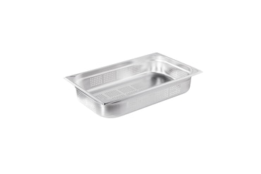 METRO PROFESSIONAL Recipiente GN 1/1, aço inoxidável 14/1, 100 mm, perfurado