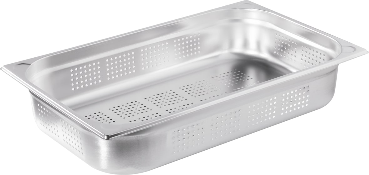 METRO PROFESSIONAL Recipiente GN 1/1, aço inoxidável 14/1, 100 mm, perfurado