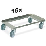 thumbnail of 16 Logistikroller aus Alu, für Eurobehälter 600x400 mm, Tragkraft 250 kg