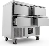 thumbnail of Romux® Saladette und Pizzatisch 4 Schubladen 90x70 cm 220 Liter Statisch | Kühltisch von Pizzen und Salaten