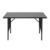 thumbnail of Poly-Rattan Esstisch HWC-G16, Esszimmertisch Gartentisch Tisch, Gastronomie 112x60cm ~ schwarz