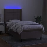 thumbnail of vidaXL Boxspringbett mit Matratze & LED Taupe 90x190 cm Stoff