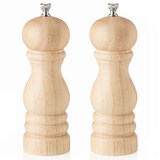thumbnail of Salzmühle und Pfeffermühle natur lackiert, 15 cm, Holz, Classic Mill 2 tlg. Set