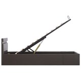 thumbnail of vidaXL Bett mit Bettkasten Hydraulisch LED Grau Kunstleder 90x200 cm