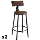 thumbnail of tectake 2 sgabelli da bar Poole - Legno industriale scuro, rustico - 404350
