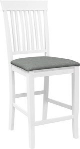 thumbnail of vidaXL Barhocker mit Kissen 2 Stk. Weiß Massivholz Gummibaum