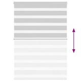 thumbnail of vidaXL Zebra rolgordijn 105x100 cm stofbreedte 100,9 cm lichtgrijs