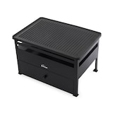 thumbnail of Churrasqueira a etanol 1,5L em aço vermelho e chapa de ferro retangular