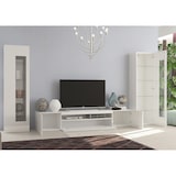 thumbnail of Dmora Parete attrezzata Enzo, Set salotto porta TV, Mobile soggiorno multiuso, 100% Made in Italy, cm 290x40h162, Bianco lucido