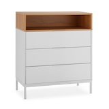 thumbnail of Cómoda de noche Nieve 3 cajones Blanco, estable y fácil de montar