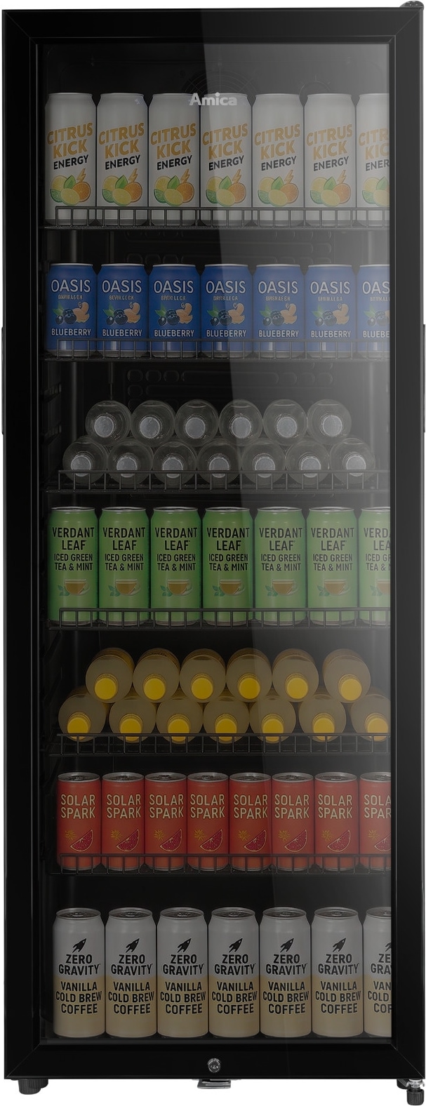 Amica FK 344 150 S Getränkekühlschrank, 141 cm Höhe, schwarz, Energieeffizienzklasse C