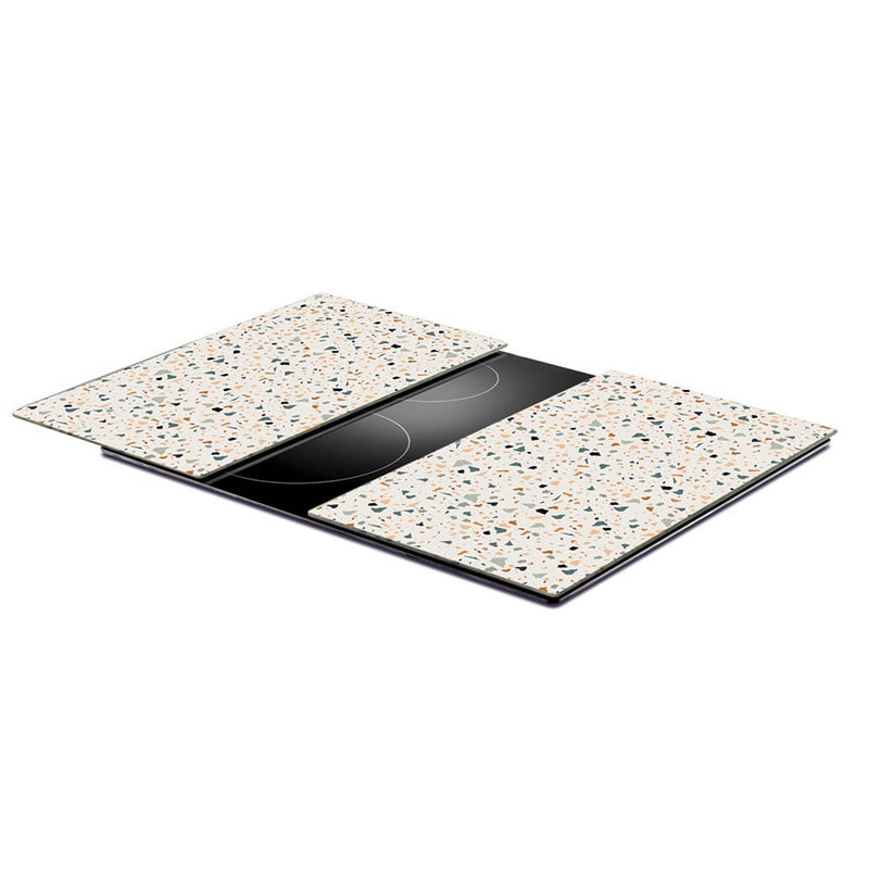 Herdabdeck-/Schneideplatten-Set "Terrazzo", 2-tlg.
