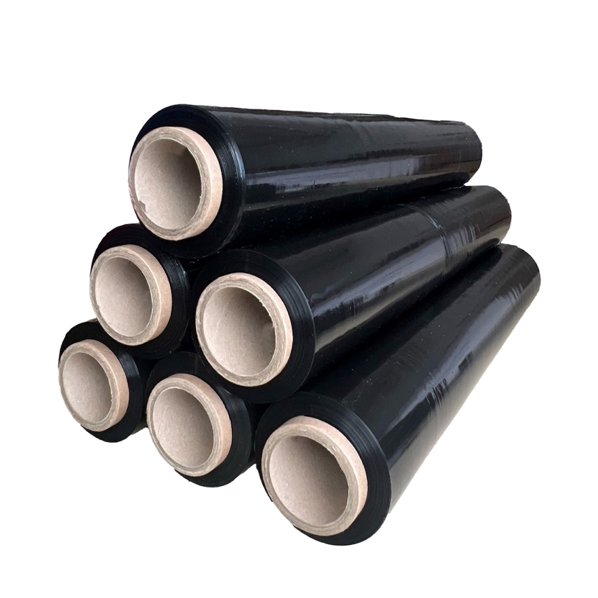 Stretchfolie Palettenfolie Wickelfolie Umzugsfolie Schwarz 115m 500mm 25my 6er Pack