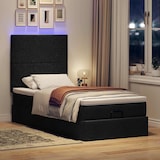 thumbnail of vidaXL Ottoman-Bett mit Matratze & LEDs Schwarz 90x200 cm Stoff